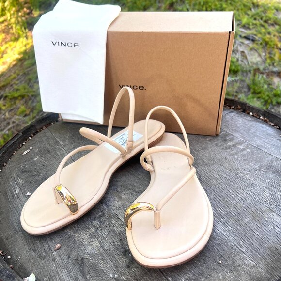 Vince Sandals - Leather - Lucila Birchsand - Like New - Size 9.5 - Picture 3 of 12